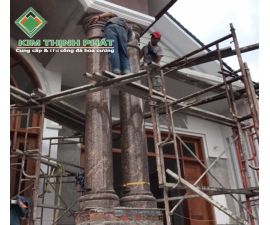 Đá hoa cương chọn đá granite marble màu vàng tráng đen óp cầu thang bếp 015