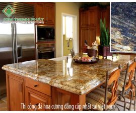 Mẫu đá hoa cương marble đá granite màu vàng đen trắng ốp bếp 036 Mẫu đá hoa cương marble đá granite màu vàng đen trắng ốp bếp 036